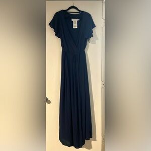 Elegant Navy Blue Maxi Dress